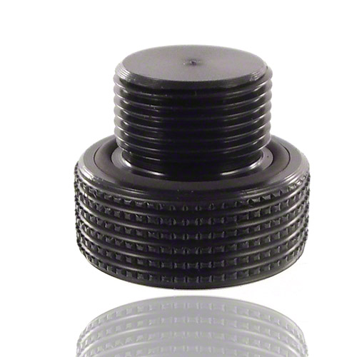 Blindstopfen aus PE, au&szlig;en ger&auml;ndelt