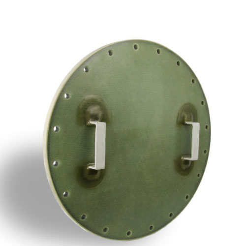 Mannlochdeckel aus Inliner PP/GFK, Betriebsdruck max. 1,0 bar, bei 20&deg;C