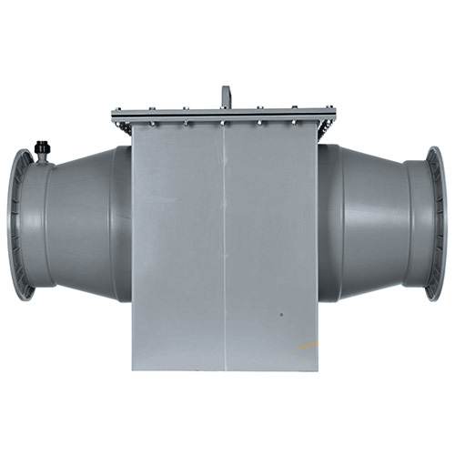 Tropfenabscheider aus PVC U - Einschub oben ziehbar, Baureihe TA 125-2-, mit Spr&uuml;heinheit